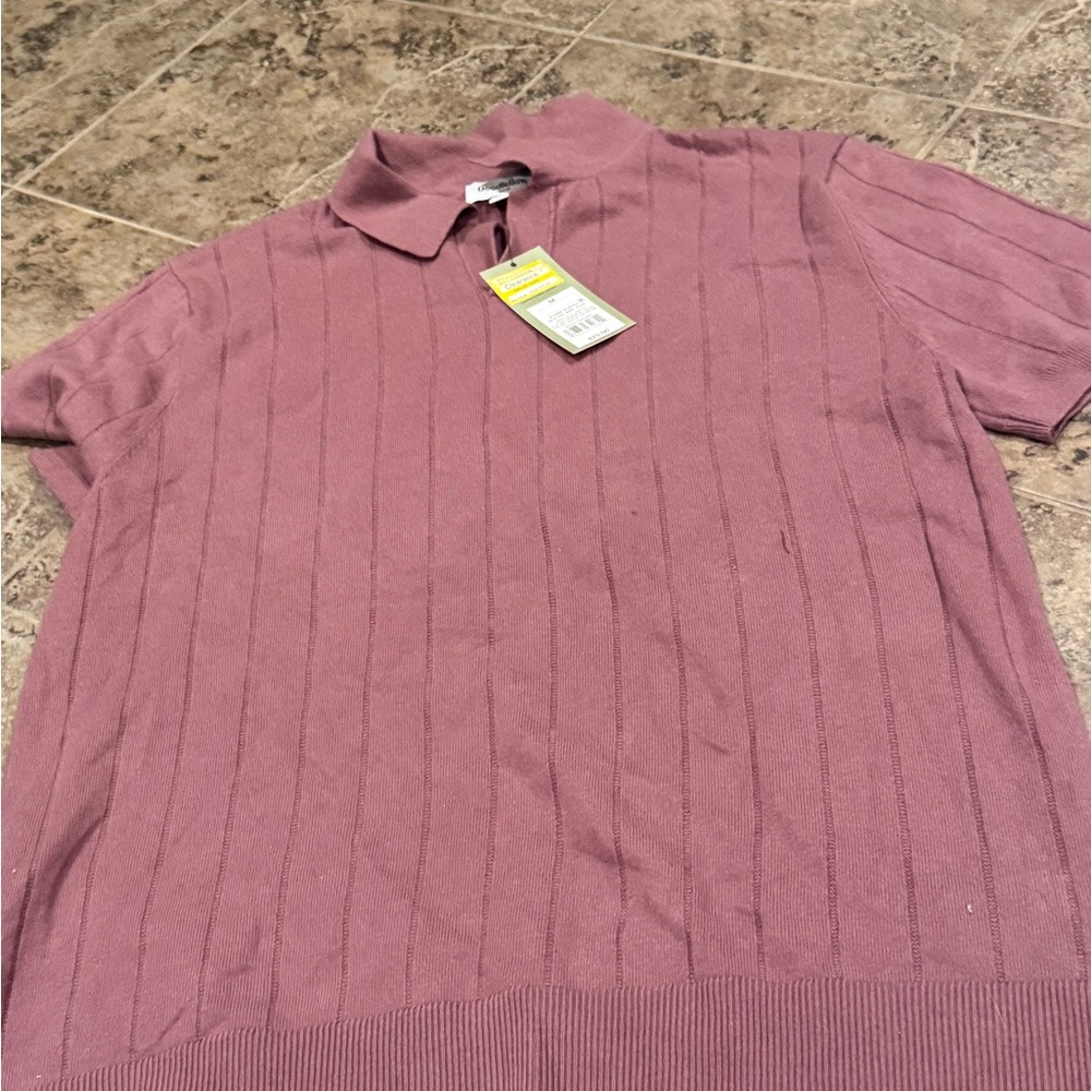 🍯Goodfellow & Co Maroon Johnny collar polo shirt